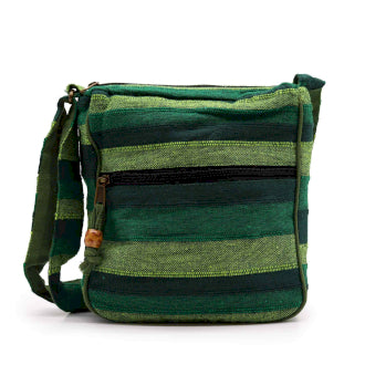 Large Nepal Sling Bag (Adjustable Strap) - Forest Green